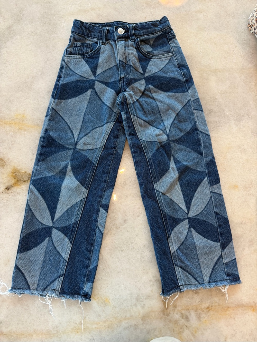 Zara Kids x Sea NY - Girls Jeans Geometric Print - Sz 6